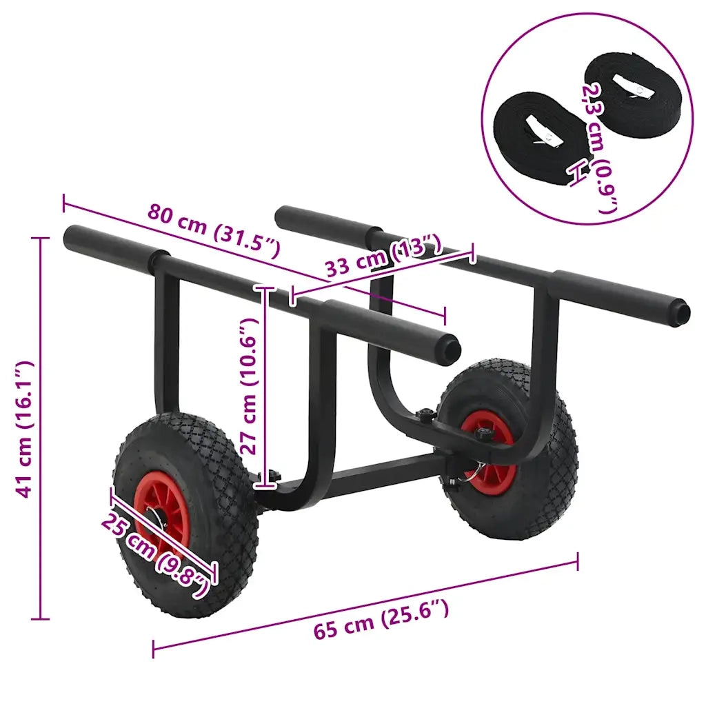 Carrello per Kayak 90 kg in Alluminio