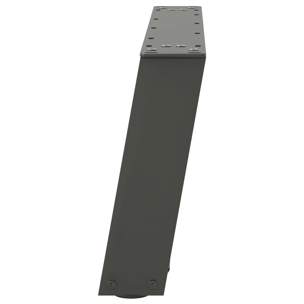 Set di 2 gambe per tavolino a forma di U personalizzabili design moderno 70 x 30 cm acciaio antracite 02_0057039