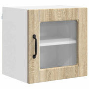 Pensile da cucina | Mobile in vetro da parete PORTO Rovere Sonoma 40 x 31 x 40 cm