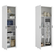 Veruno, Armadio Multiuso Grande Modulabile, 139x190h cm Bianco