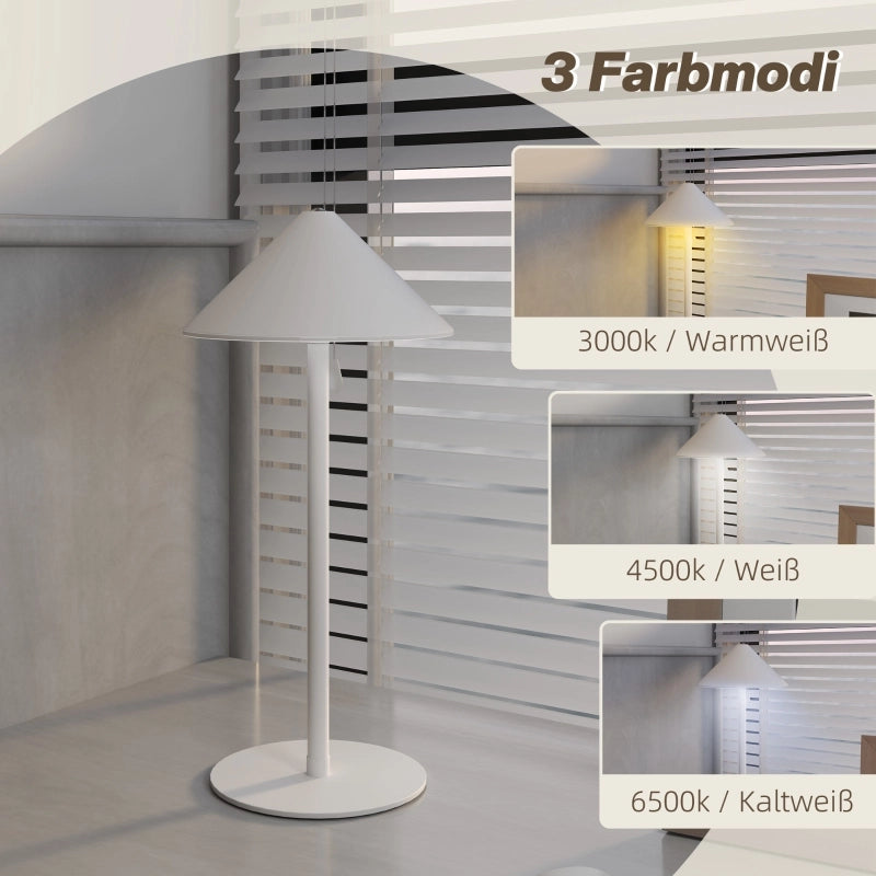 Set di 2 lampade da tavolo, lampada da tavolo con 3 colori di luce, ricaricabile tramite USB A+C, lampada da comodino con interruttore touch per