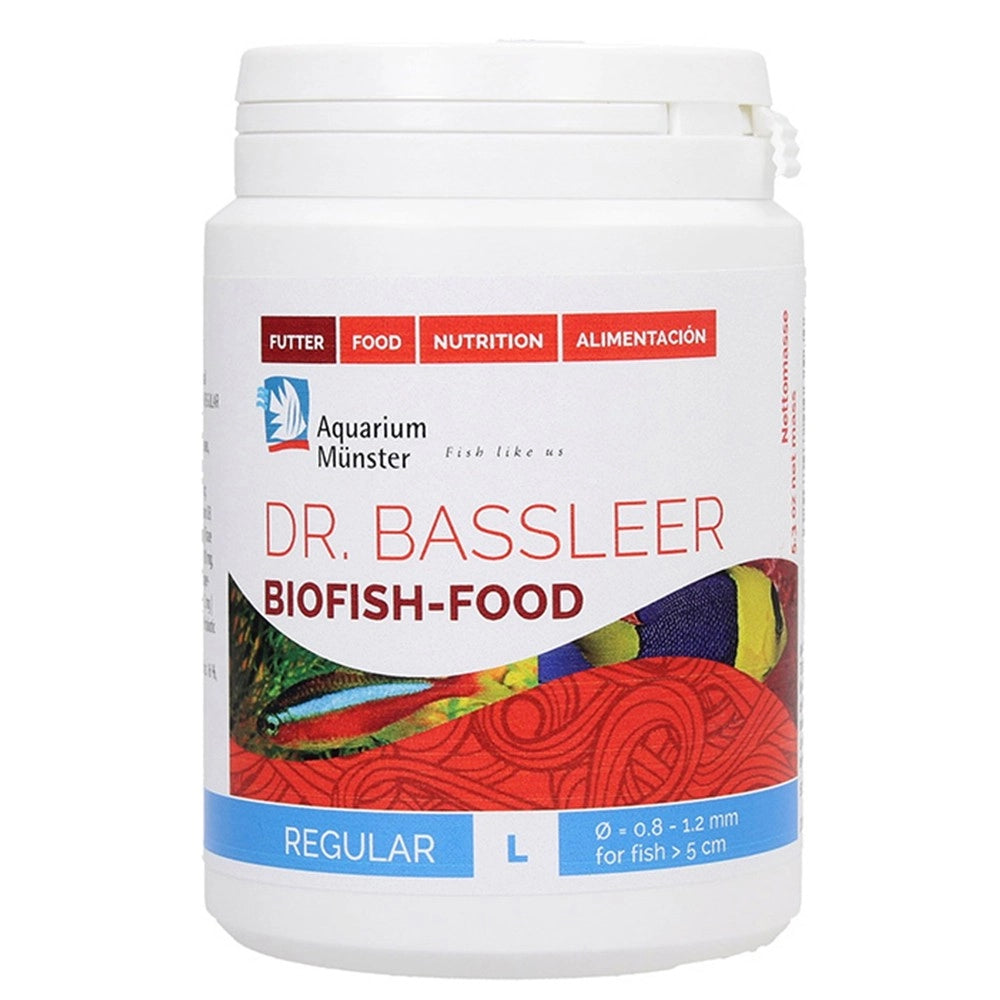 Aquarium Munster Dr.Bassleer Biofish Food Regular L Granulometria 0.8-1.2mm - mangime base per pesci ornamentali Formato: 100 ml