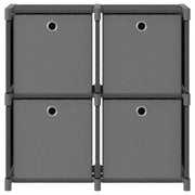 Mobile con 4 Scatole a Cubo Grigio 69x30x72,5 cm in Tessuto CFW4019921