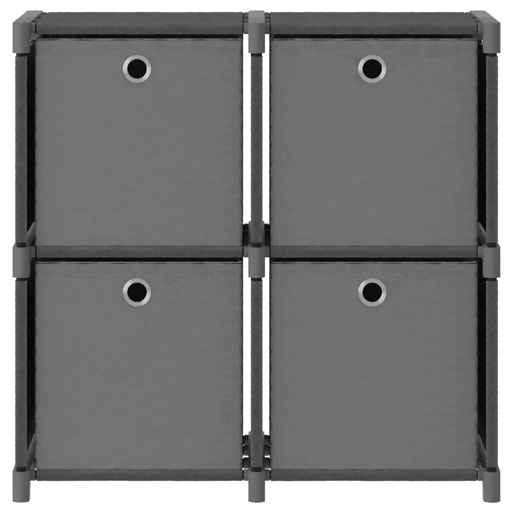 Mobile con 4 Scatole a Cubo Grigio 69x30x72,5 cm in Tessuto CFW4019921