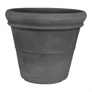 Vaso decorativo classico tradizionale Ø45 H36 in polimero resistente antracite per piante per giardini e terrazze - Made in Italy - Monacis