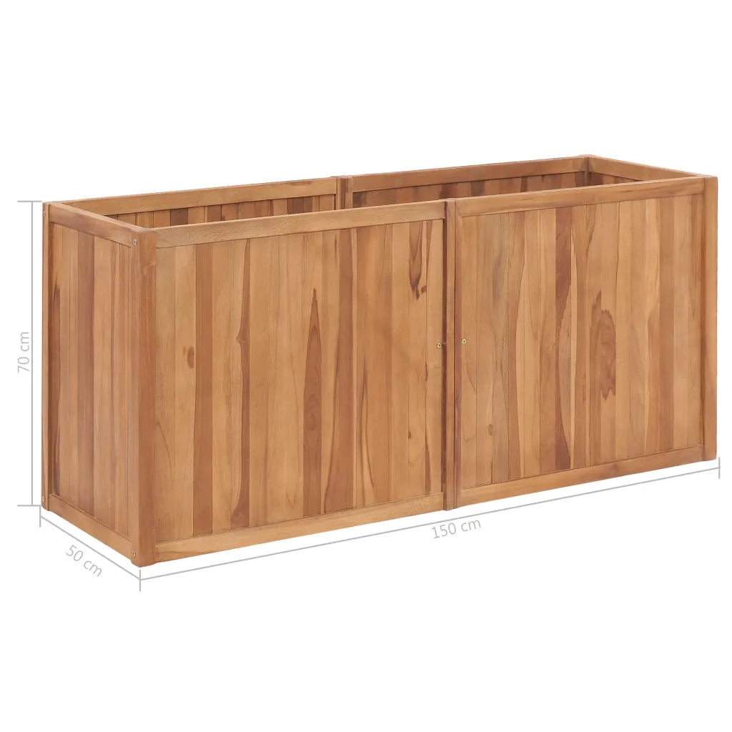Letto Rialzato 150x50x70 cm in Legno Massello di Teak cod mxl 55538