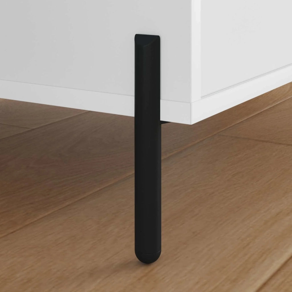 Piedini per mobili 12 pcs Nero 66 x 36 x 160 mm Ferro