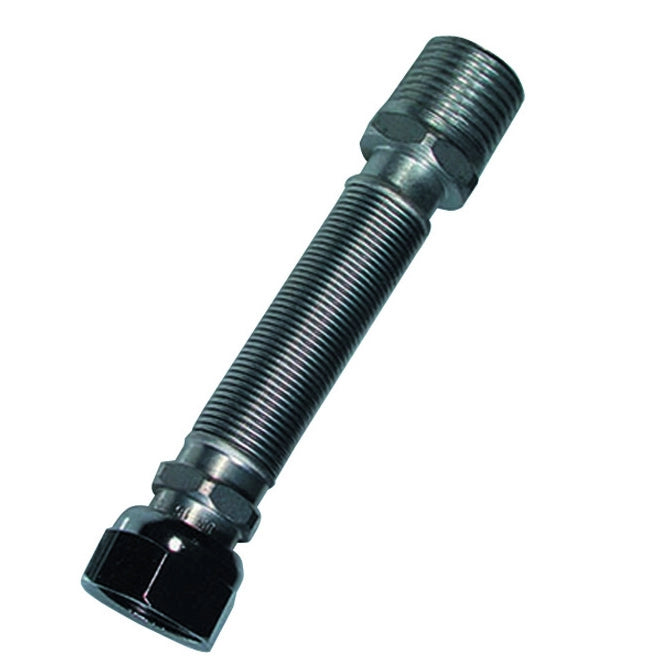 FLESSIBILE INOX RACCORDO IN OTTONE MM 130 / 220  ACQUA PARIGI- 1/2- PARIG- pezzi 1