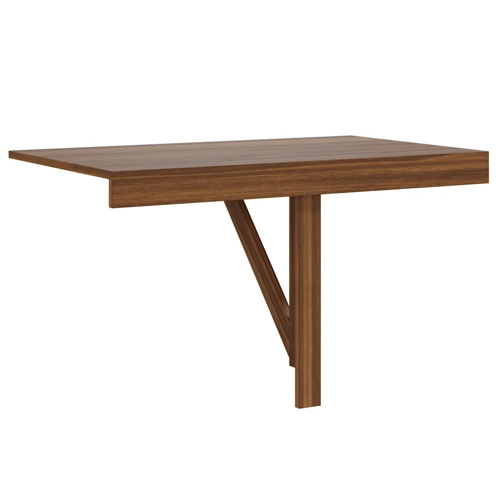 Tavolino Muro Pieghevole Rovere Marrone 100x60x56cm Multistrato CFW7442277