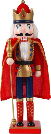 Decorazione di Natale a forma di noci - ornamento - 38 cm - rosso e legno