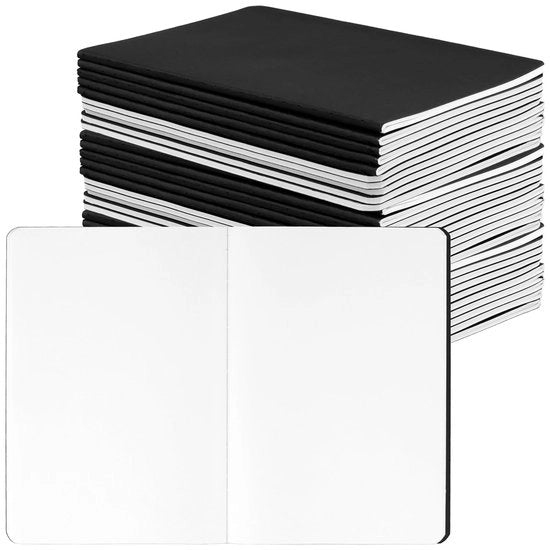 Libretto A5 - Bianco - 72 pagine - 20,5 x 14,2 cm - Aspetto professionale - Ideale per appunti/disegni - Libretto da appunti