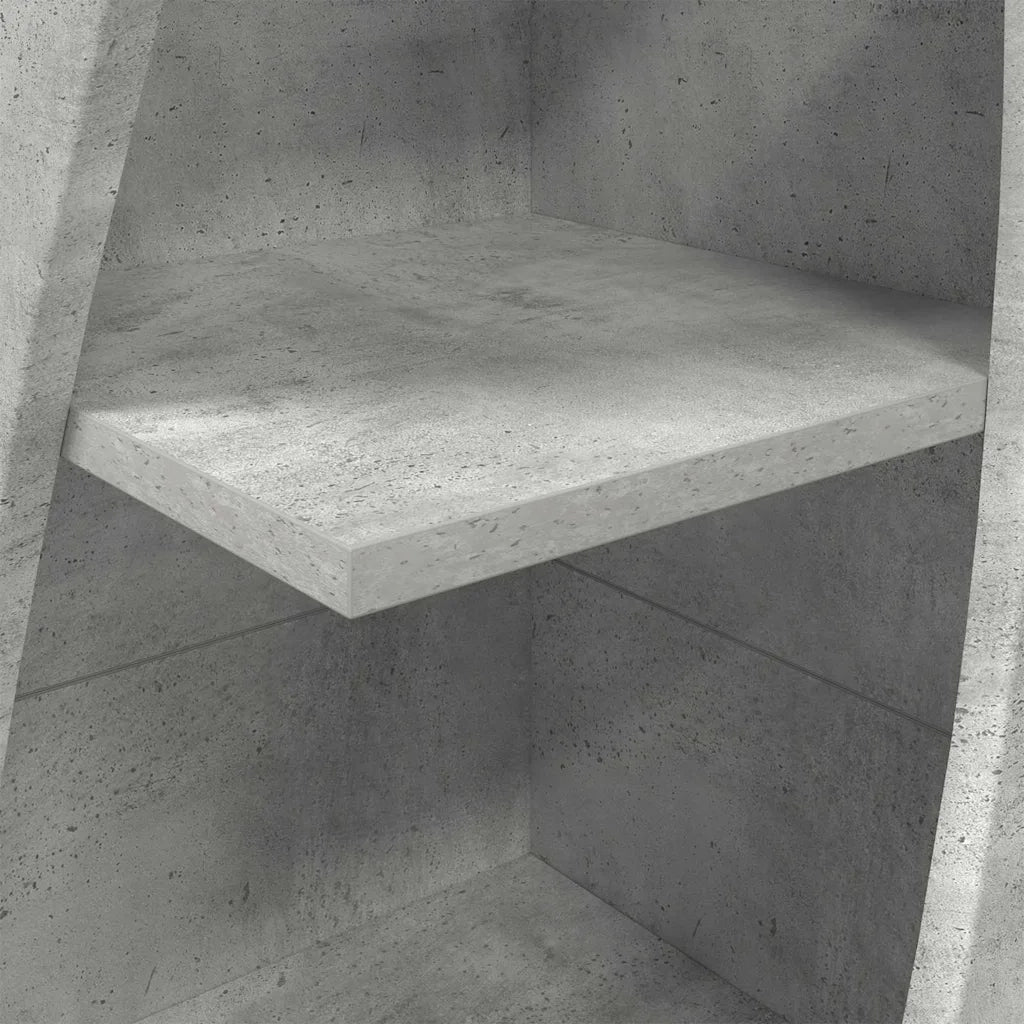 Mobile angolare Grigio cemento 32x32x140cm Legno multistrato 889878