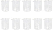 Set di Bicchieri di Precisione in Borosilicato 10 pezzi - Capacità 50 ml - Vetro Resistentissimo - Misurazione Precisa - Duraturo e Forte