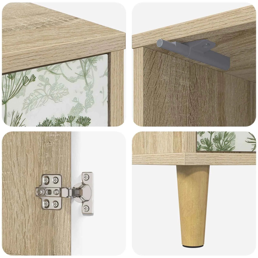 Armadio da Notte GOTHA 2 pz Rovere Sonoma 36 x 33 x 50 cm 8007228
