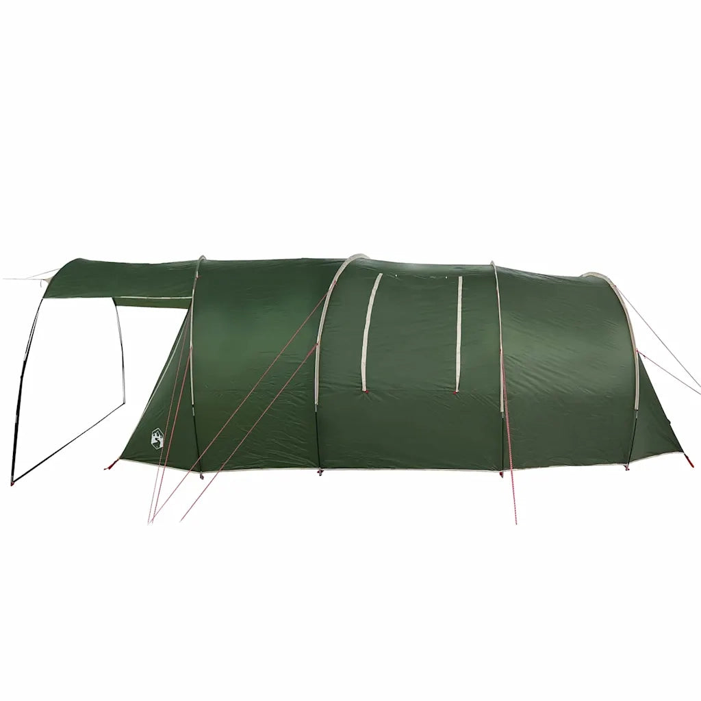 Tenda tunnel per 4 Persone-Tenda da campeggio Verde e Bianco 740 x 370 x 220 cm