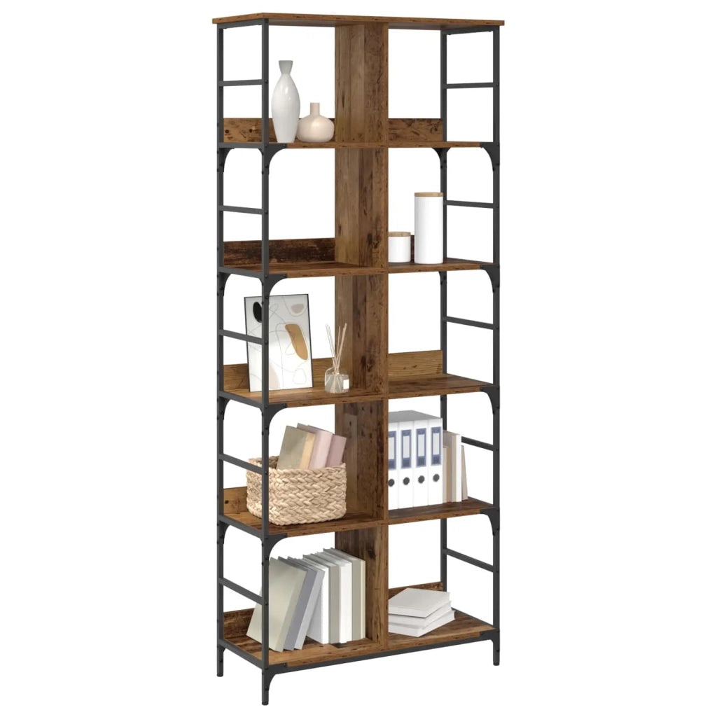 Libreria Legno antico 78,5 x 33 x 188,5 cm metallo PB 8010895
