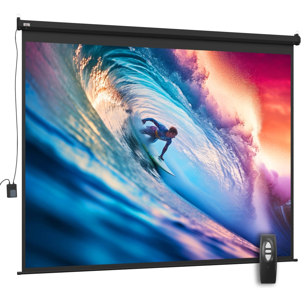 Schermo per Proiettore ¨C zephmum ¨C 120 Pollici 4:3 Telecomando 244x183cm Nero