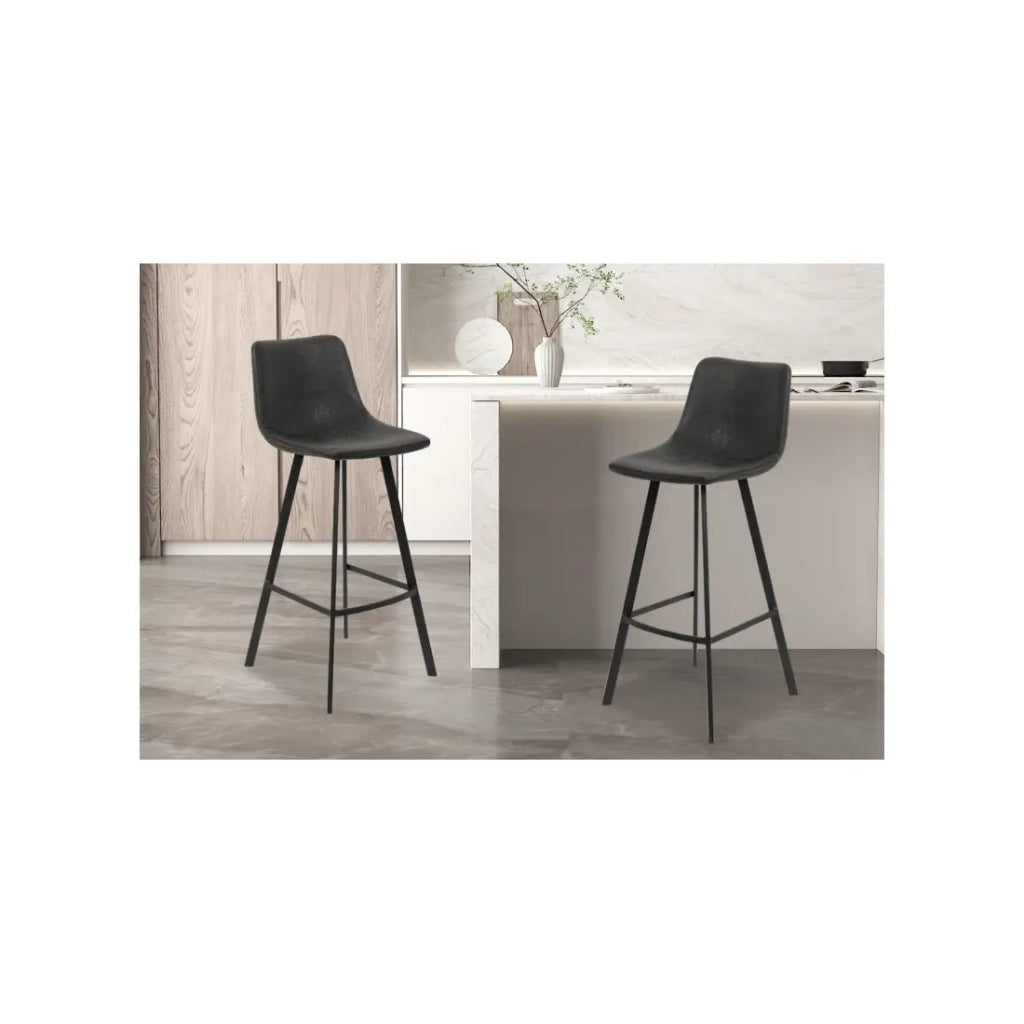 Sedia da banco OZON – PU nero – H108 x L45 x P49 cm