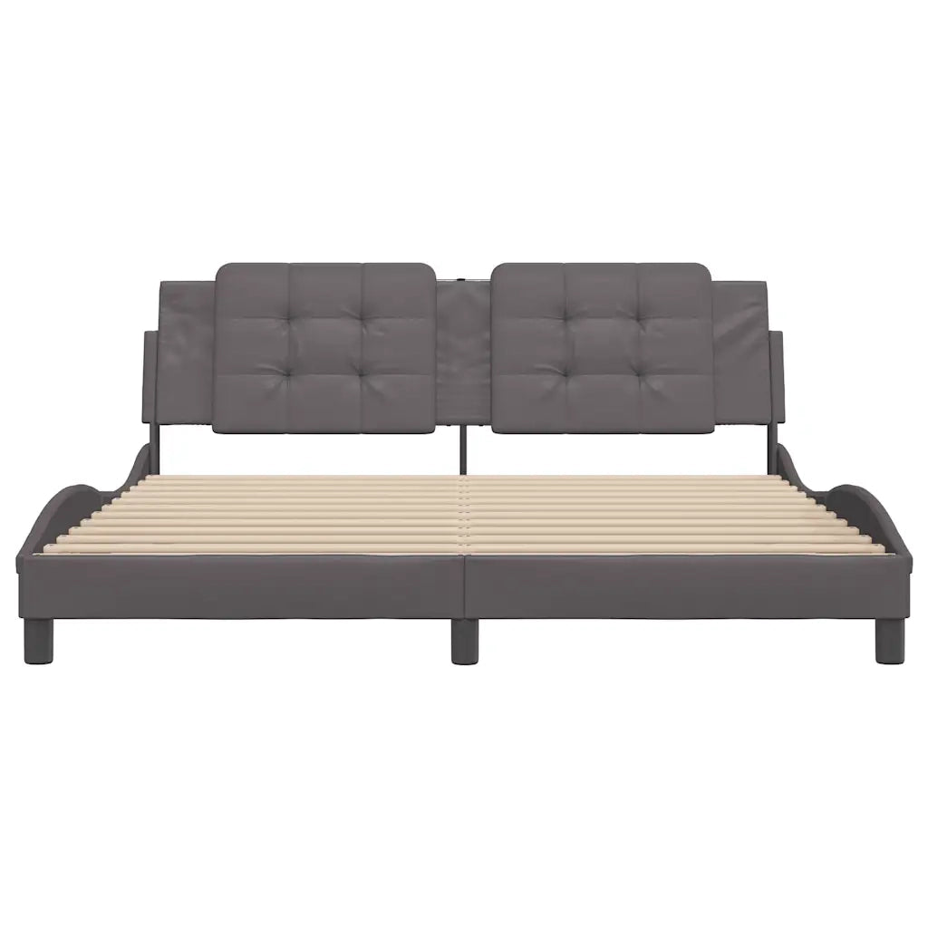 Giroletto senza Materasso Zadar Grigio 180x200 cm in Similpelle 3208201