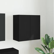 Mobile TV da parete Nero 59,5 x 31 x 60 cm Legno multistrato