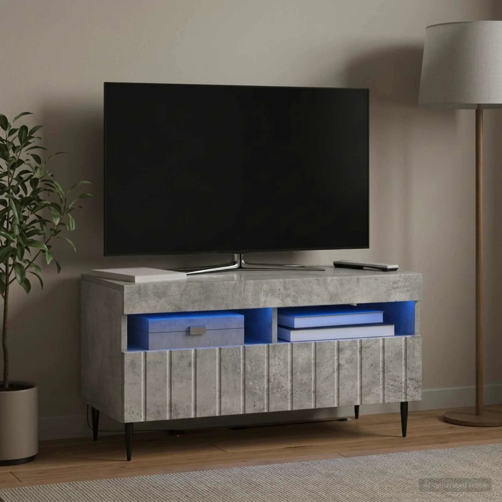 Mobile TV LED Grigio Cemento Legno ingegnerizzato 896558