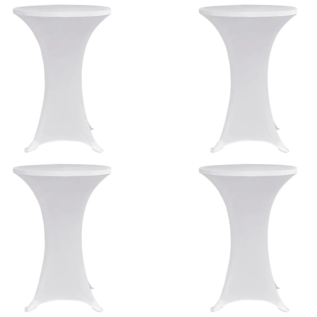 Coperture Verticali per Tavolo 4 pz Ã˜70 cm Bianco Elastico  cod mxl 63555