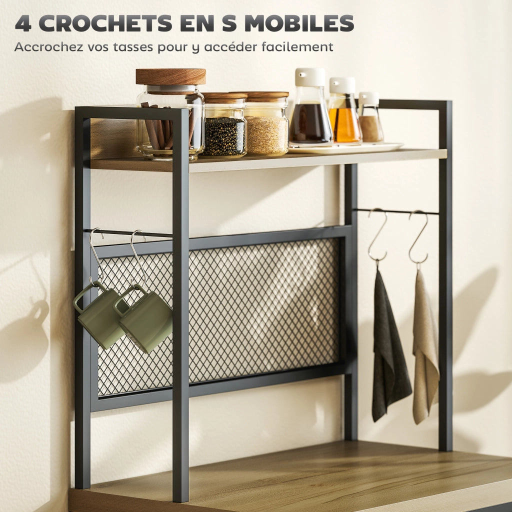 Armadio da cucina industriale con 3 cassetti e ripiano ¨C zephmum ¨C 60x40x132cm