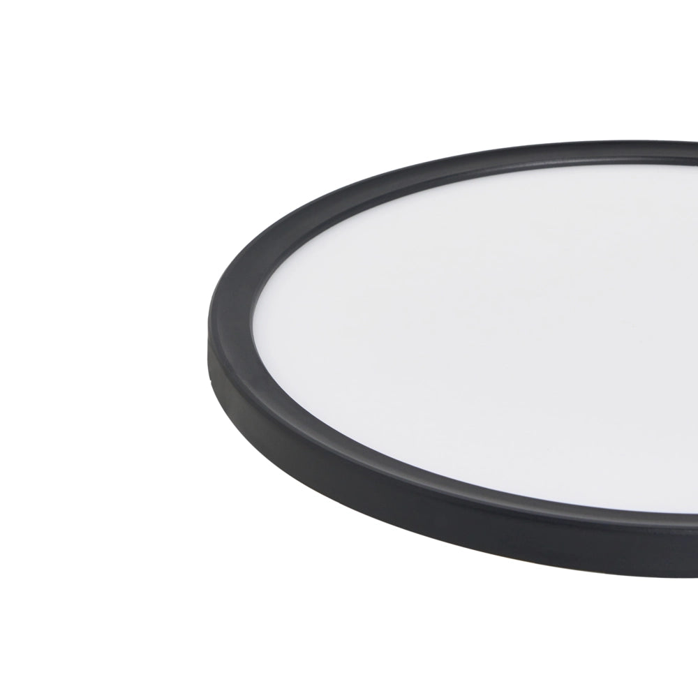 Plafoniera LED Nero 30 cm Sintetica Rotonda Pannello Luminoso LED a Filo Soffitto con Telecomando