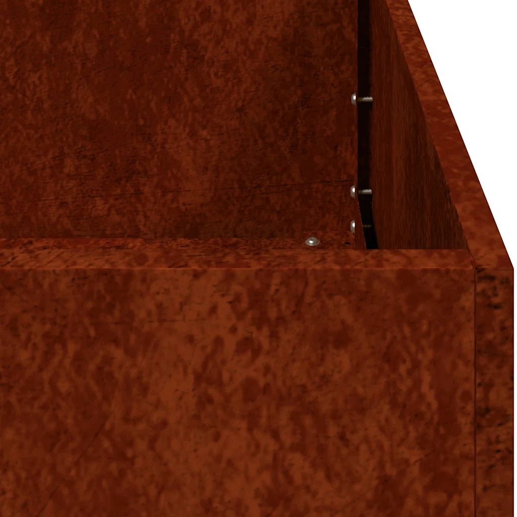 Fioriera Arrugginita 100x100x30 cm in Acciaio Corten 860814