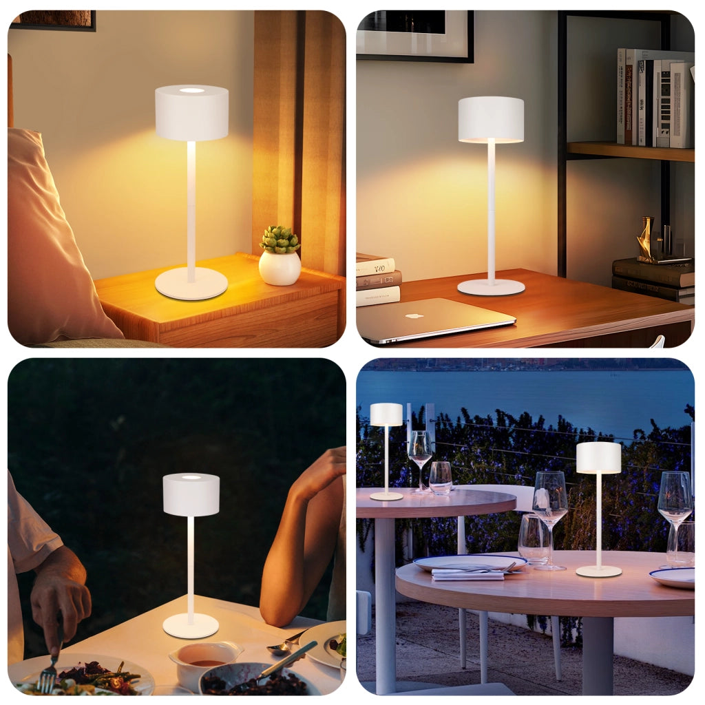 ZMH Lampada da tavolo LED wireless dimmerabile 3 temperature colore regolabili per camera letto soggiorno