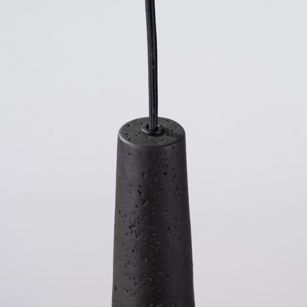 Lampada a sospensione ELECTRA in cemento nero