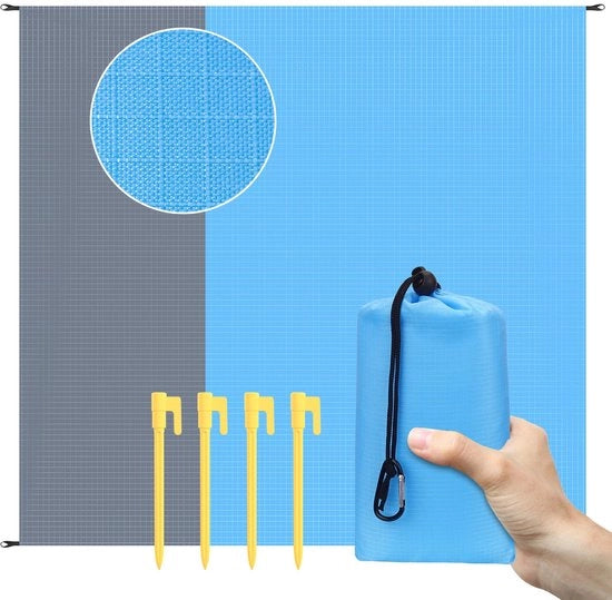 Picknickkleed da 210x200cm, Impermeabile e Resistente al Sabbio, Debito di Spazio Ultralight, Debito di Spazio Compacto per Campeggio, Escursioni e Hike