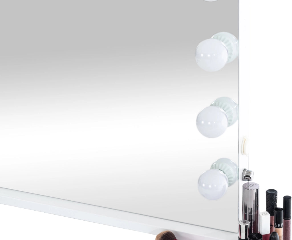 Specchio per trucco con luci Palmdale bianco