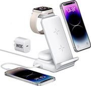 Stazione di ricarica 4 in 1 senza fili - contenuto HTML - caricatore per iPhone - caricatore per Apple Watch - caricatore per AirPods Pro Stazione di ricarica