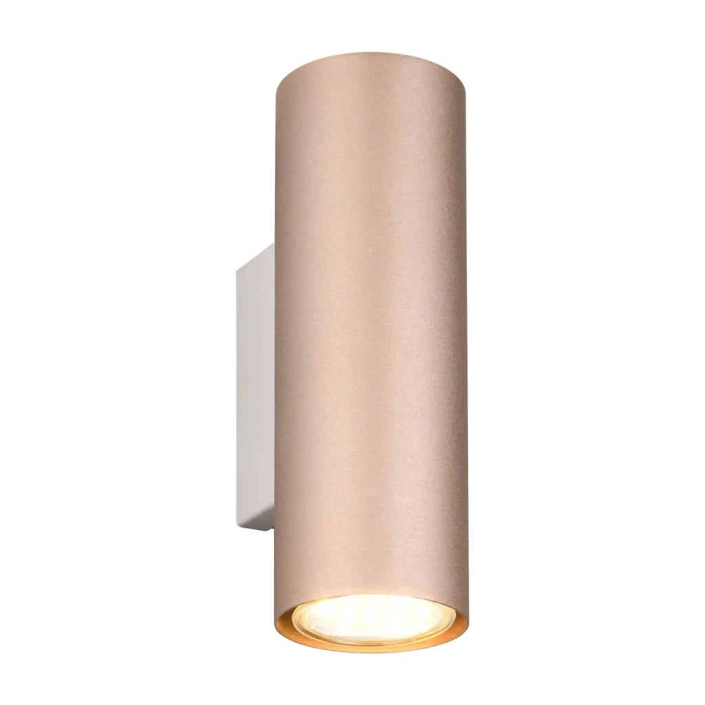 LÚZETE - APPLIQUE DA PARETE 2 LUCI BIDIREZIONALE METALLO COFFEE/GRIGIO GU10 GRAFTON