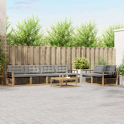 Set di divani da esterno 7 pcs Bianco e Grigio Chiaro