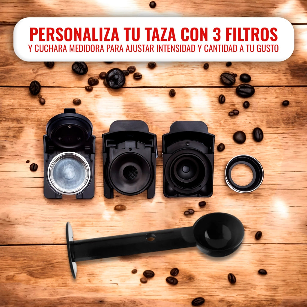 Macchina caffè espresso capsule compatibili Nespresso, 3 sistemi caffè molido monodosi, serbatoio 0.6L vapore 19 bar 1450W - SOGO