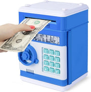 Spazzola per Bambini con Cassetta Elettronica con Codice - Cassaforte per Bambini Sicura 3-12 Anni - Blu