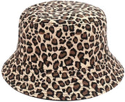 Cappello da Pesca Reversibile - Cappello da Sole Estivo - Disegno Leopardo - Uomo/Donna - Escursione/Camping - Leggero - Cappello da Sole