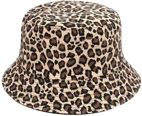 Cappello da Pesca Reversibile - Cappello da Sole Estivo - Disegno Leopardo - Uomo/Donna - Escursione/Camping - Leggero - Cappello da Sole