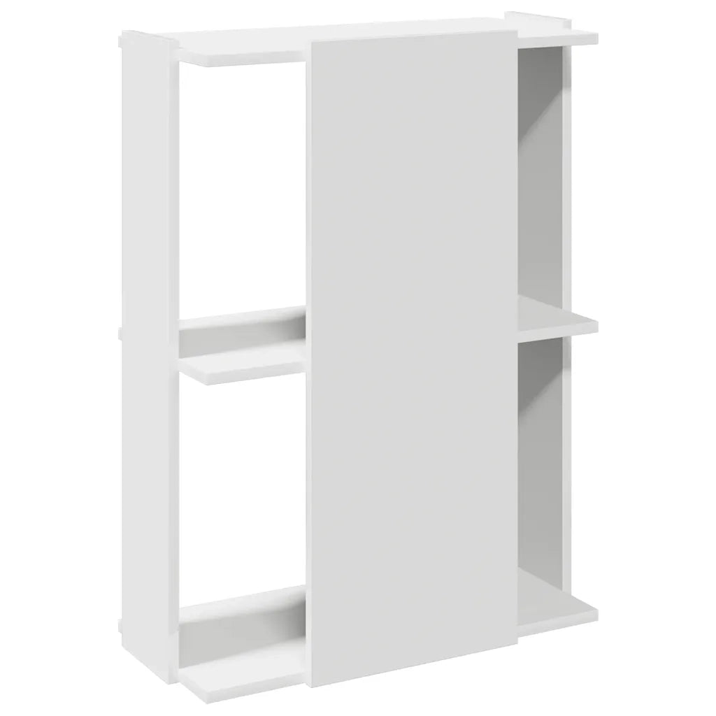 Libreria a 3 Ripiani-Scaffale per Libri-Mobile di Stoccaggio Bianca 60x30x80 cm in Legno Multistrato