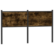 Testiera Rovere Fumo 140 cm in Legno Multistrato e Acciaio