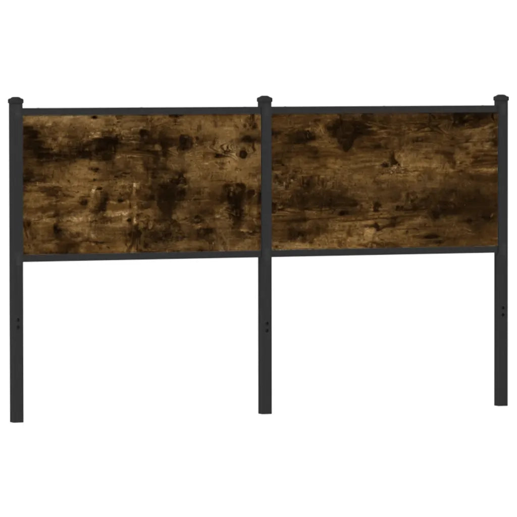 Testiera Rovere Fumo 140 cm in Legno Multistrato e Acciaio