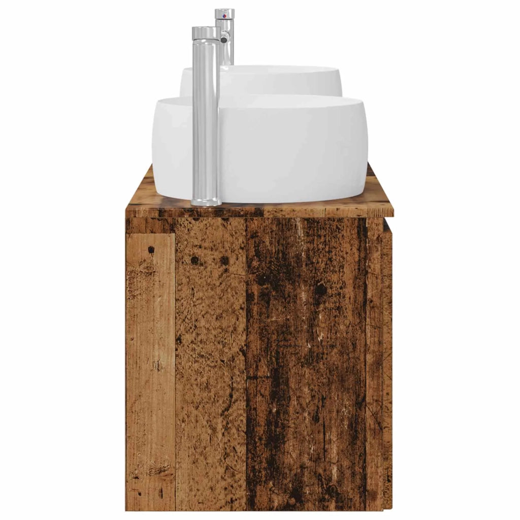 Set di Armadi da Bagno 3 pz Legno antico 49,5 x 44,5 x 66 cm 3405715
