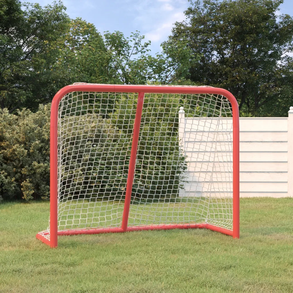 Porta da Hockey Rossa e Bianca 183x71x122 cm in Poliestere 93755