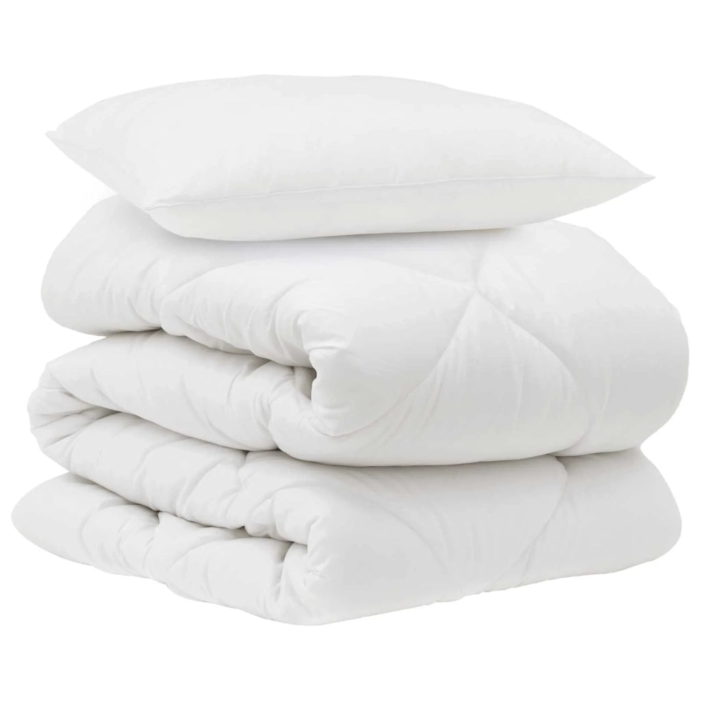 Piumone con cuscino 2 pcs Bianco Microfibra 3376644