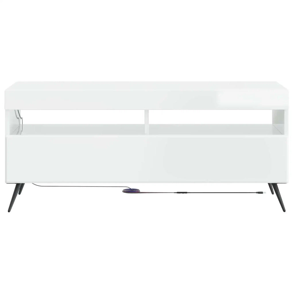 Mobile TV LED Bianco Lucido Legno ingegnerizzato 897649