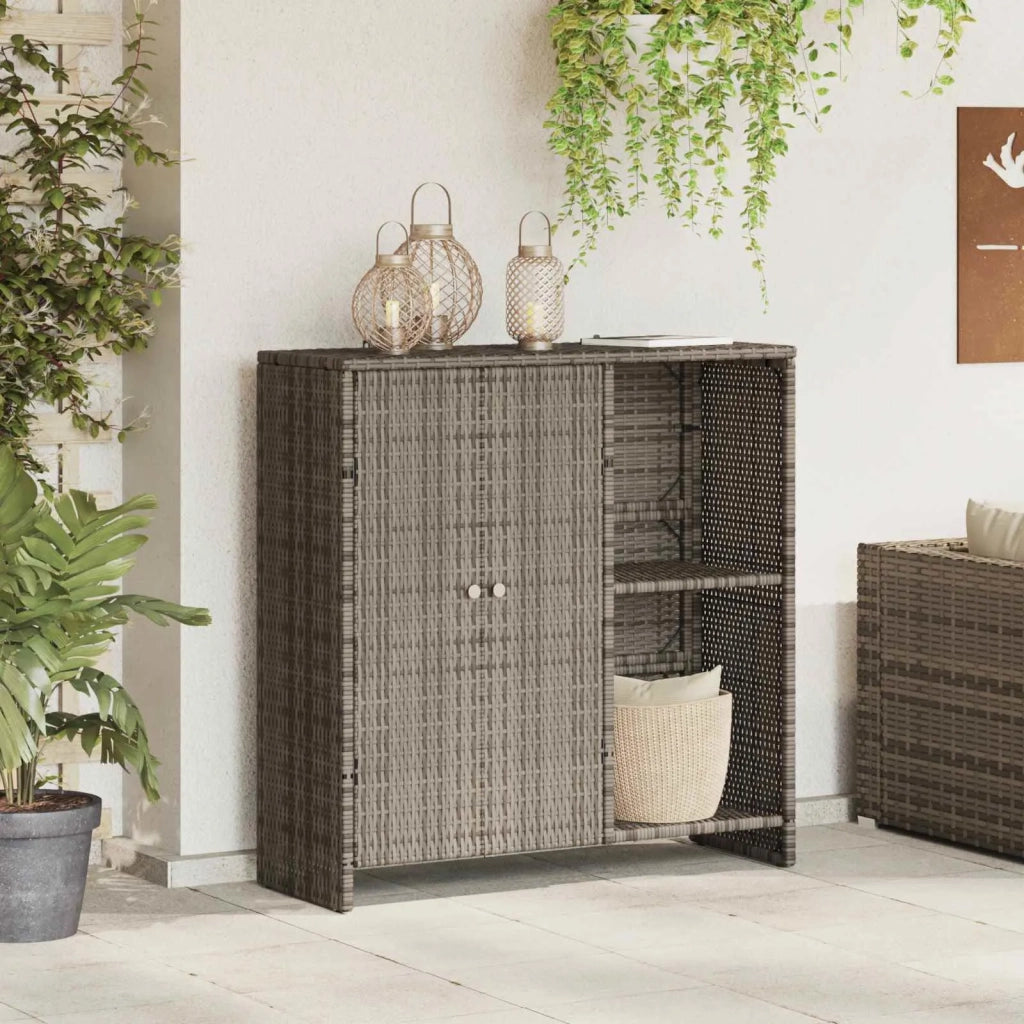 Armadio con lo scaffale Grigio 100 x 36 x 102 cm Rattan CFW3070772