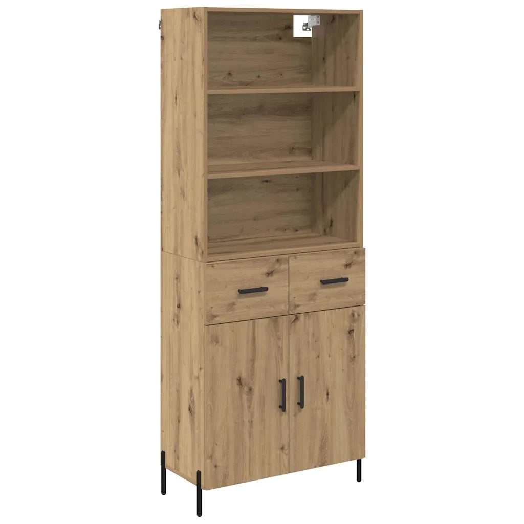 Credenza con Cassetto-Buffet-Armadio da cucina Rovere artigianale 69,5 x 32,5 x 180 cm 236279
