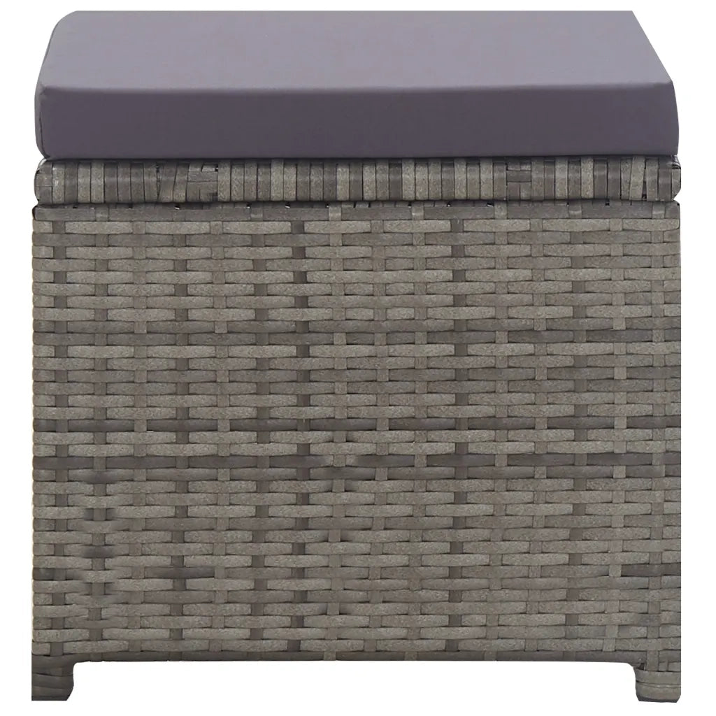 Set da Pranzo da Giardino 13 pz Polyrattan e Acacia Antracite 46371